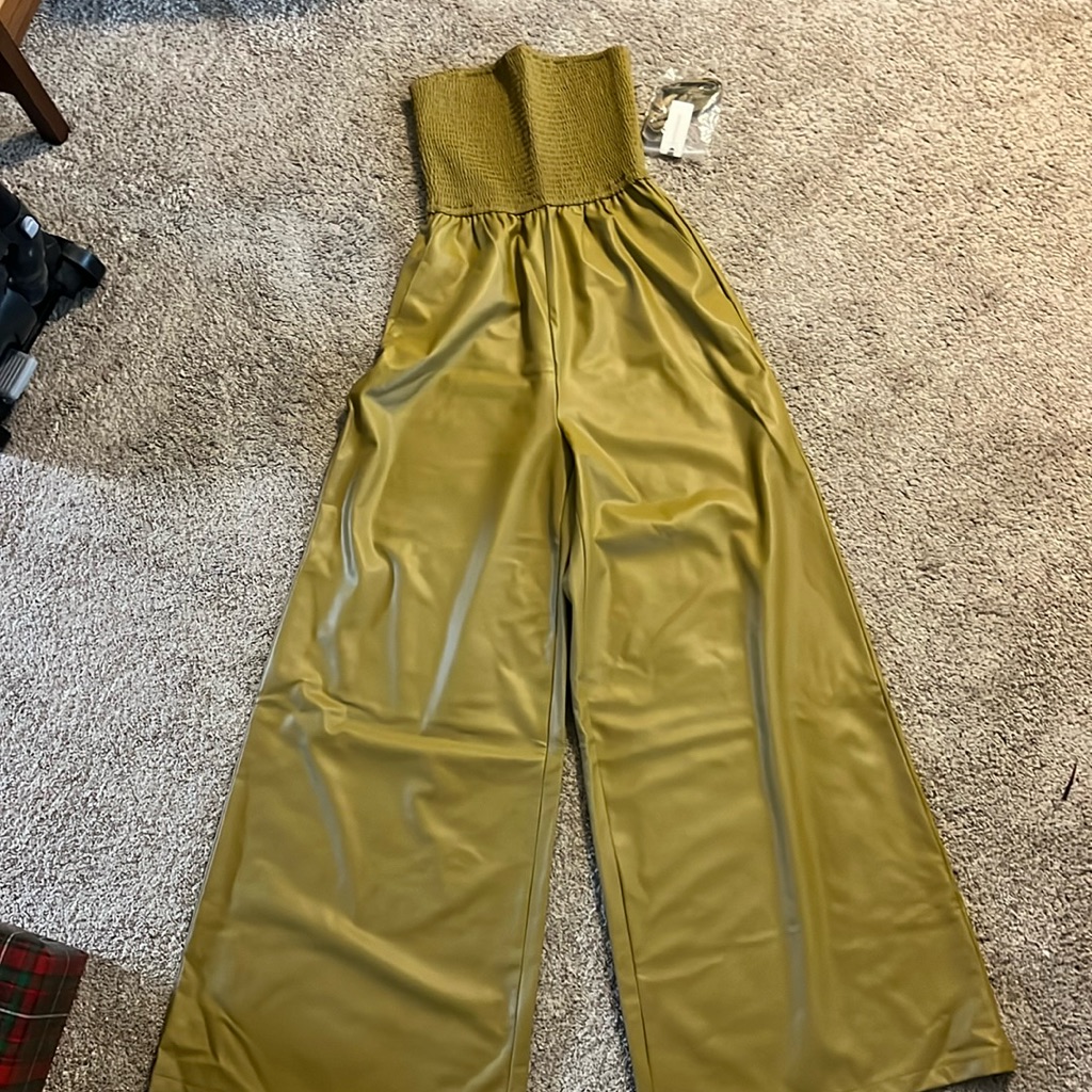 Nwt Small Tall Mustard Anthropologie Jumpsuit
